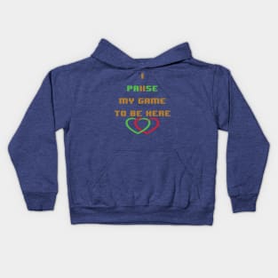 I paused my game to be here- heart with heart Kids Hoodie